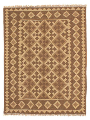 Kelim Carpet - orientalisk matta - 192 x 145 cm - ljusbrun