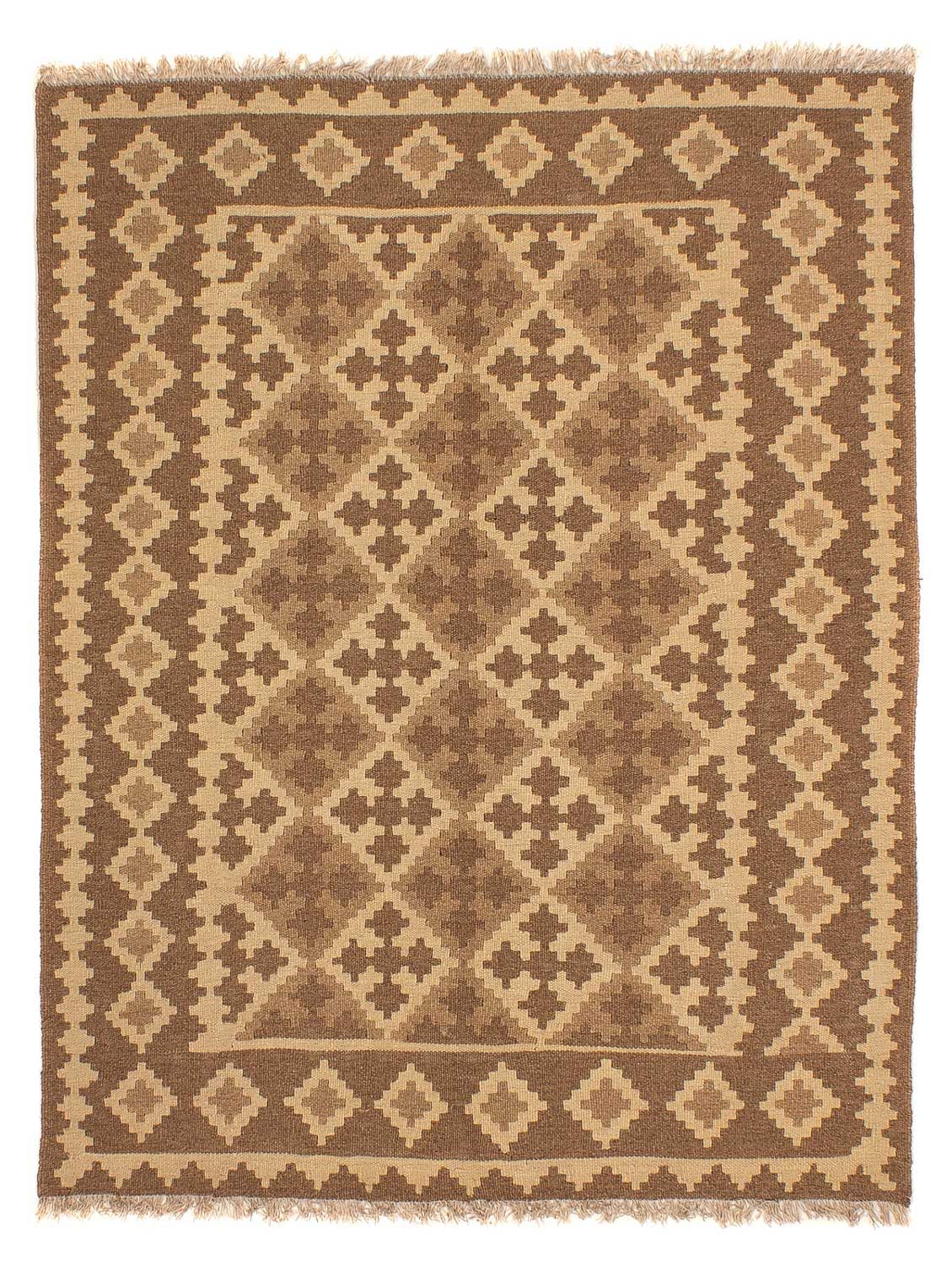 Kelim Carpet - orientalisk matta - 192 x 145 cm - ljusbrun