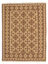 Kelim Carpet - orientalisk matta - 192 x 145 cm - ljusbrun