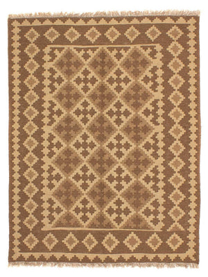 Kelim Carpet - orientalisk matta - 192 x 145 cm - ljusbrun