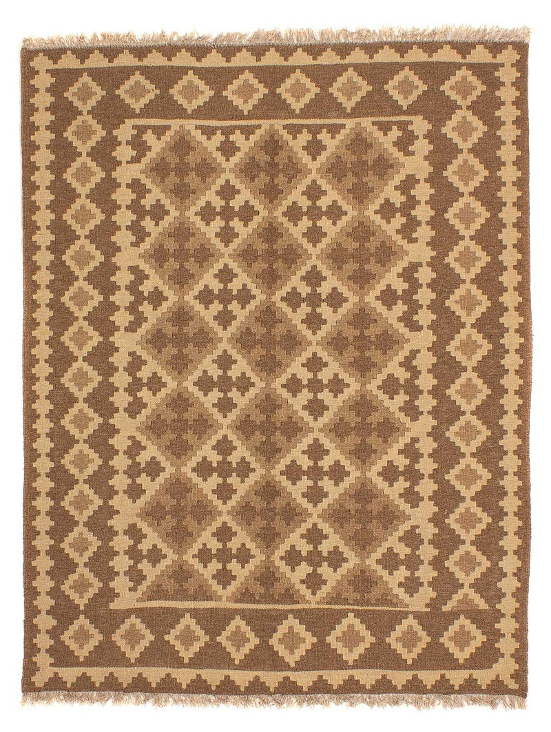 Kelim Carpet - orientalisk matta - 192 x 145 cm - ljusbrun