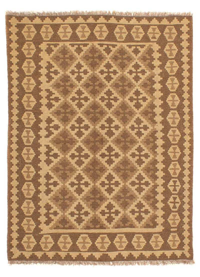 Kelim Carpet - orientalisk matta - 189 x 145 cm - ljusbrun