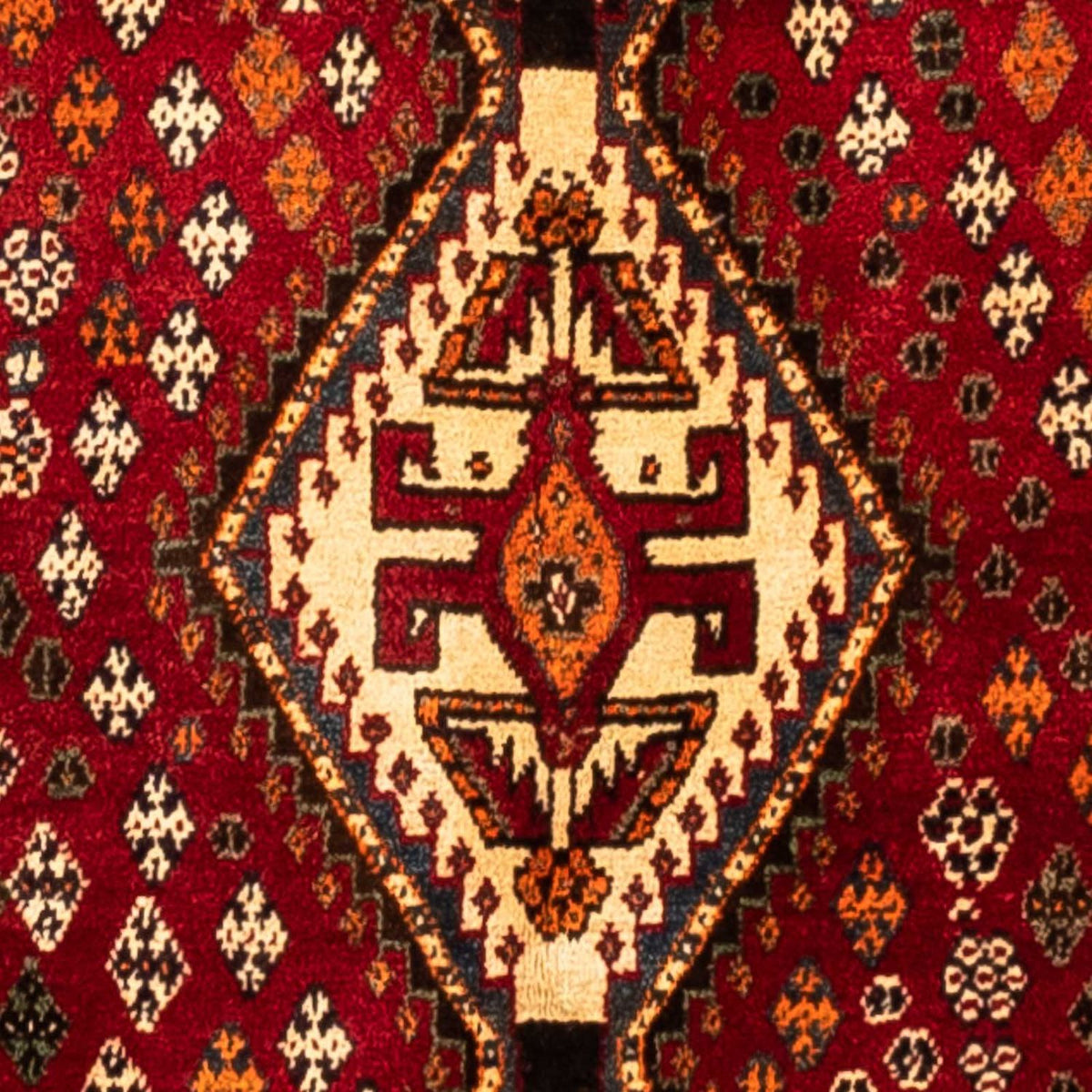 Persisk matta - Nomadic - 247 x 150 cm - mörkröd