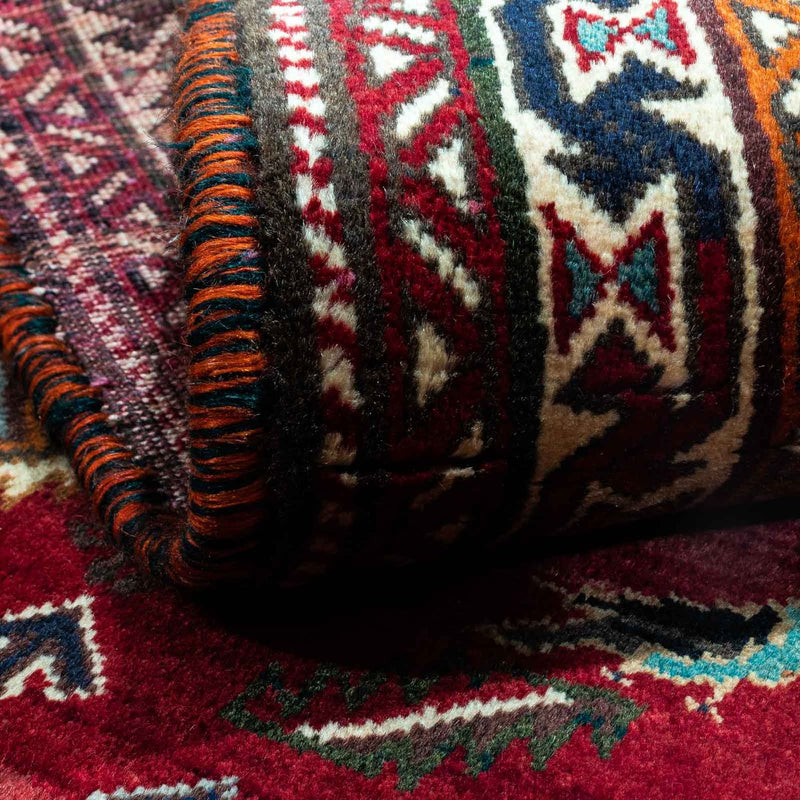 Persisk matta - Nomadic - 270 x 175 cm - mörkröd