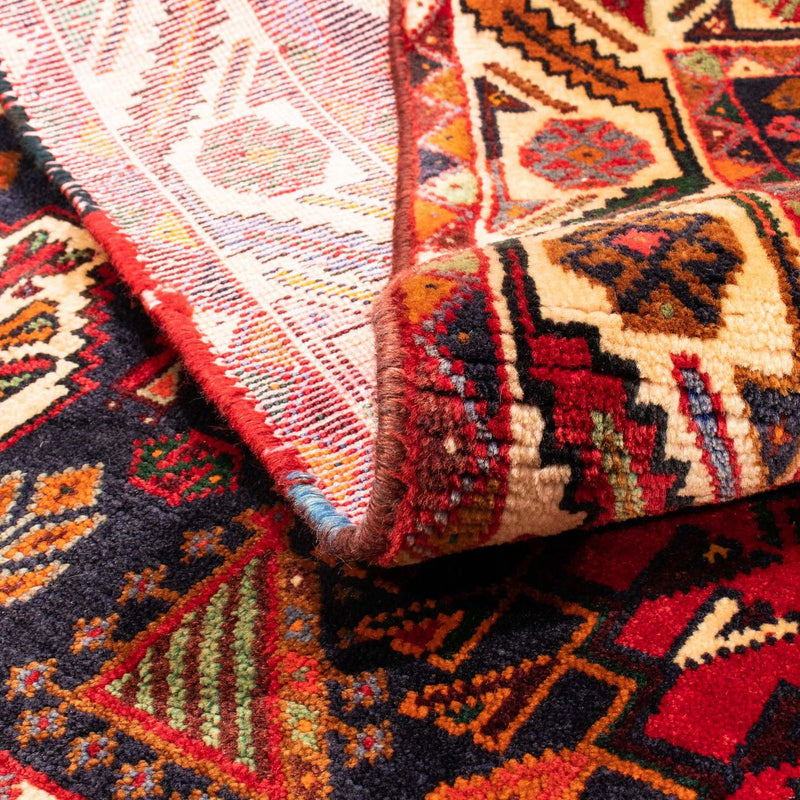 Persisk matta - Nomadic - 162 x 130 cm - mörkröd