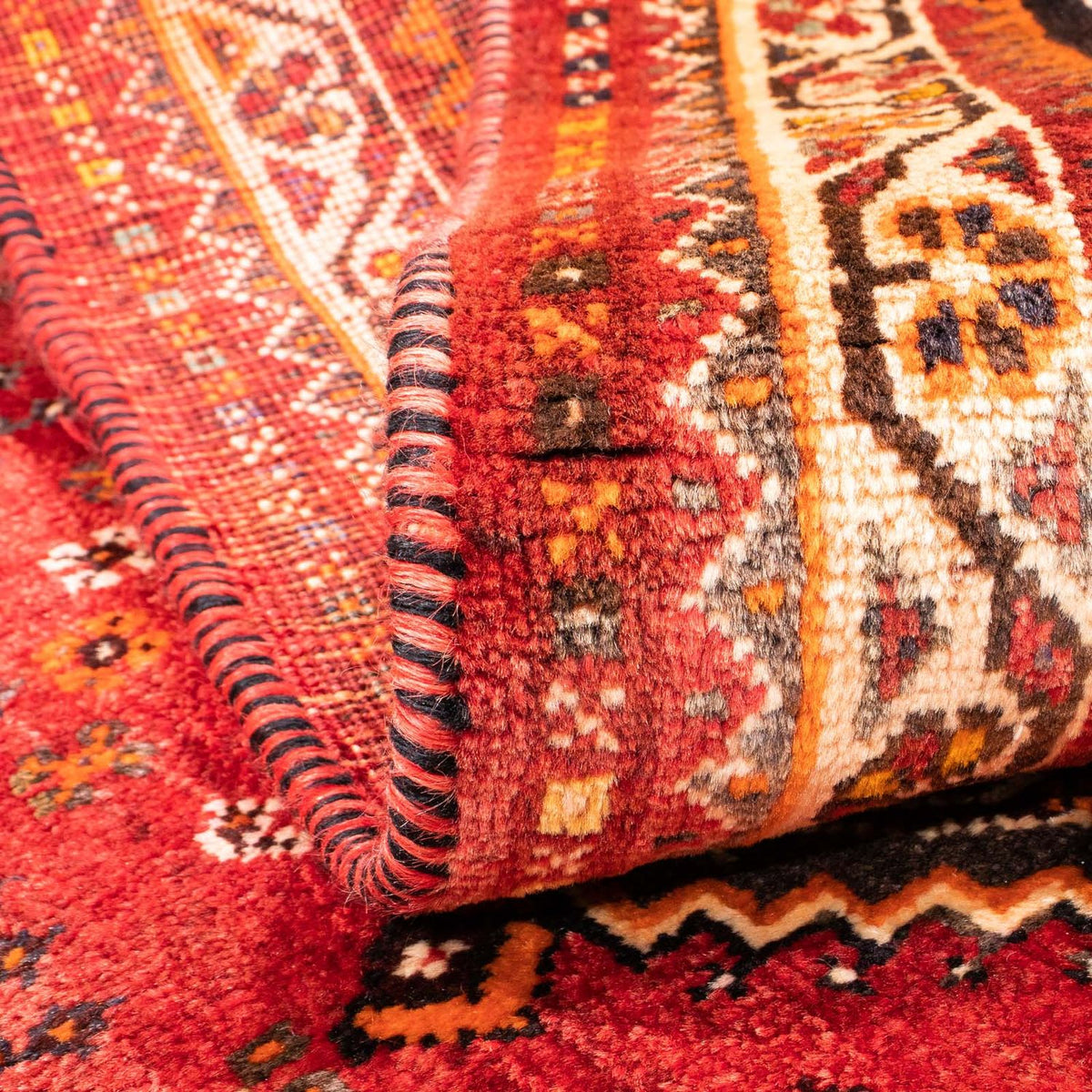 Persisk matta - Nomadic - 158 x 118 cm - mörkröd