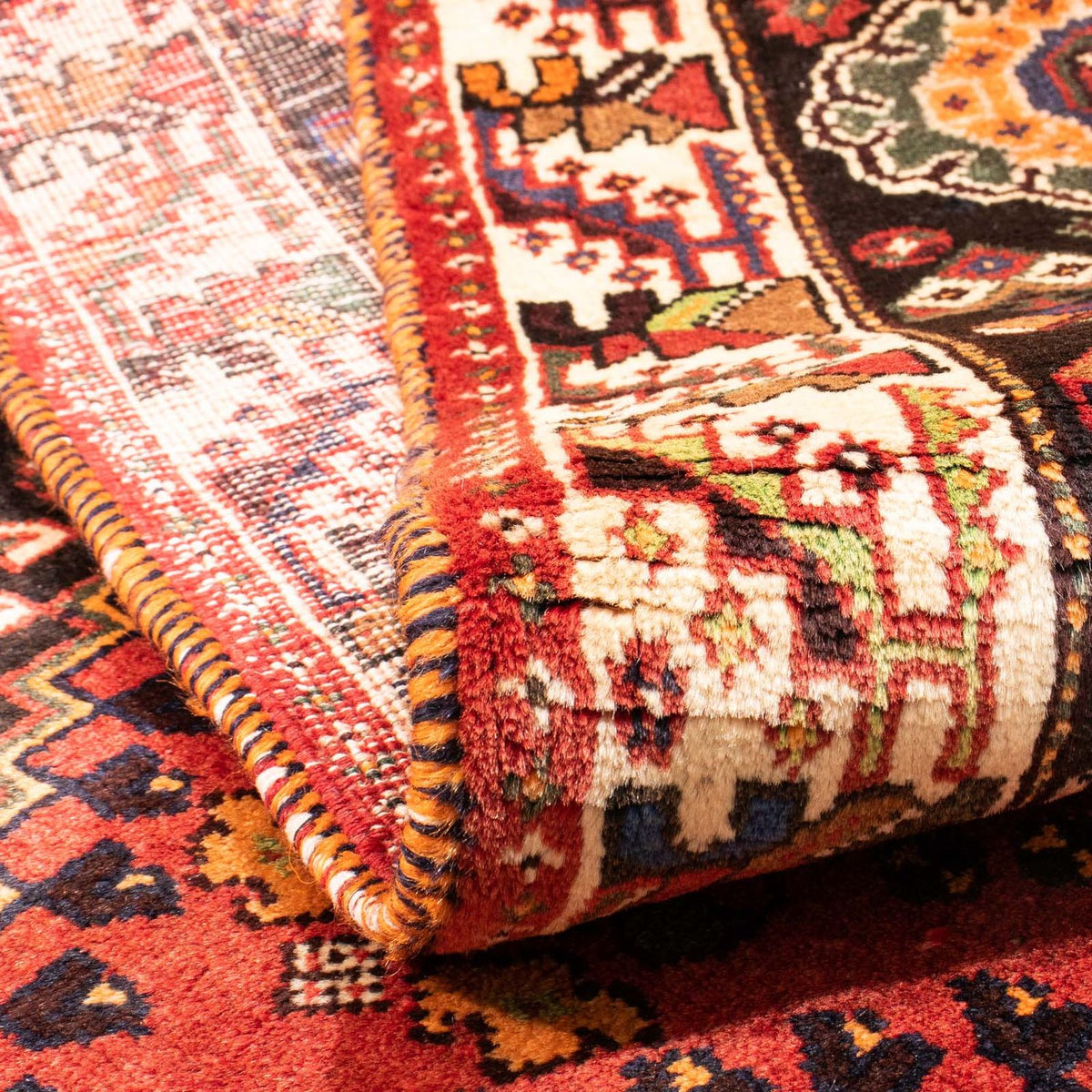 Persisk matta - Nomadic - 166 x 110 cm - mörkröd