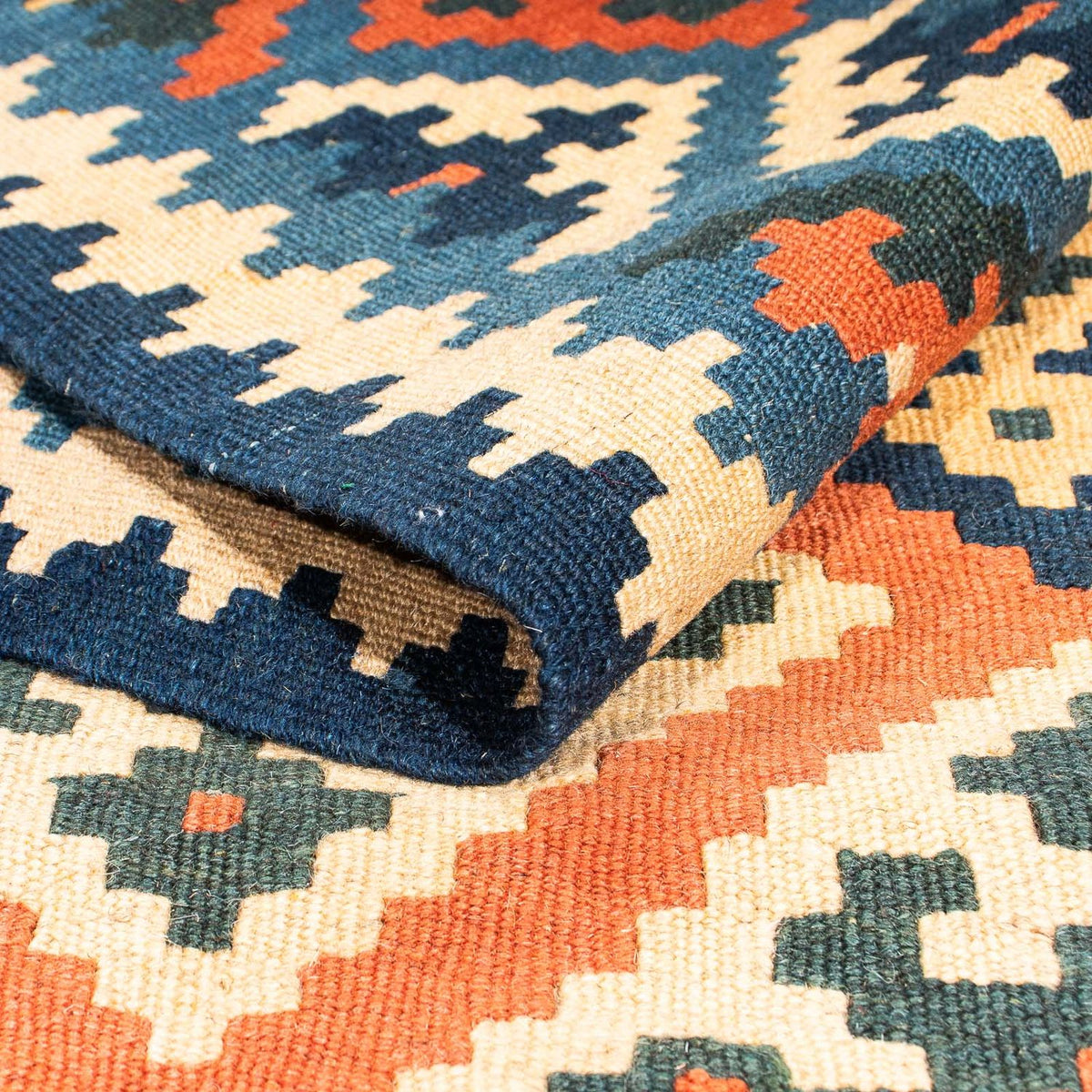 Kelim Carpet - orientalisk matta - 265 x 218 cm - flerfärgad