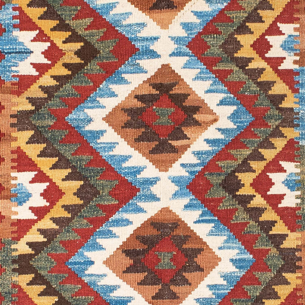 Kelim Carpet - orientalisk matta - 201 x 102 cm - flerfärgad