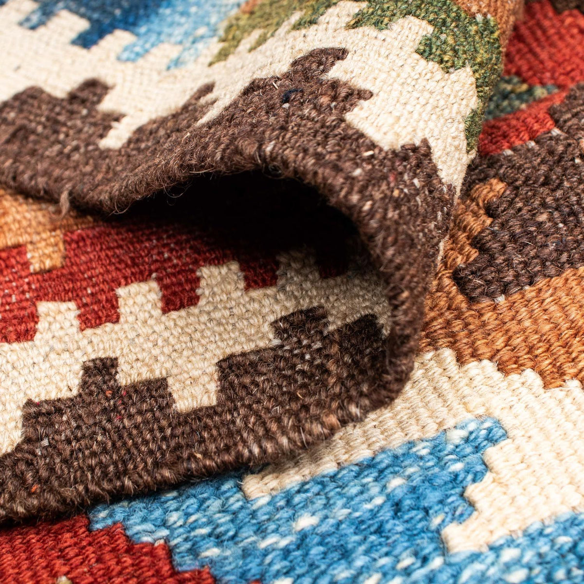 Kelim Carpet - orientalisk matta - 201 x 102 cm - flerfärgad