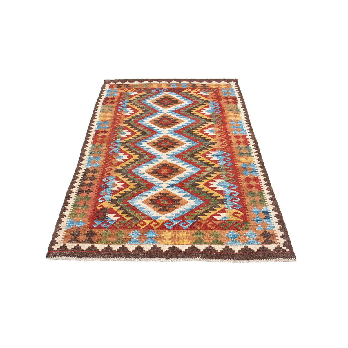 Kelim Carpet - orientalisk matta - 201 x 102 cm - flerfärgad