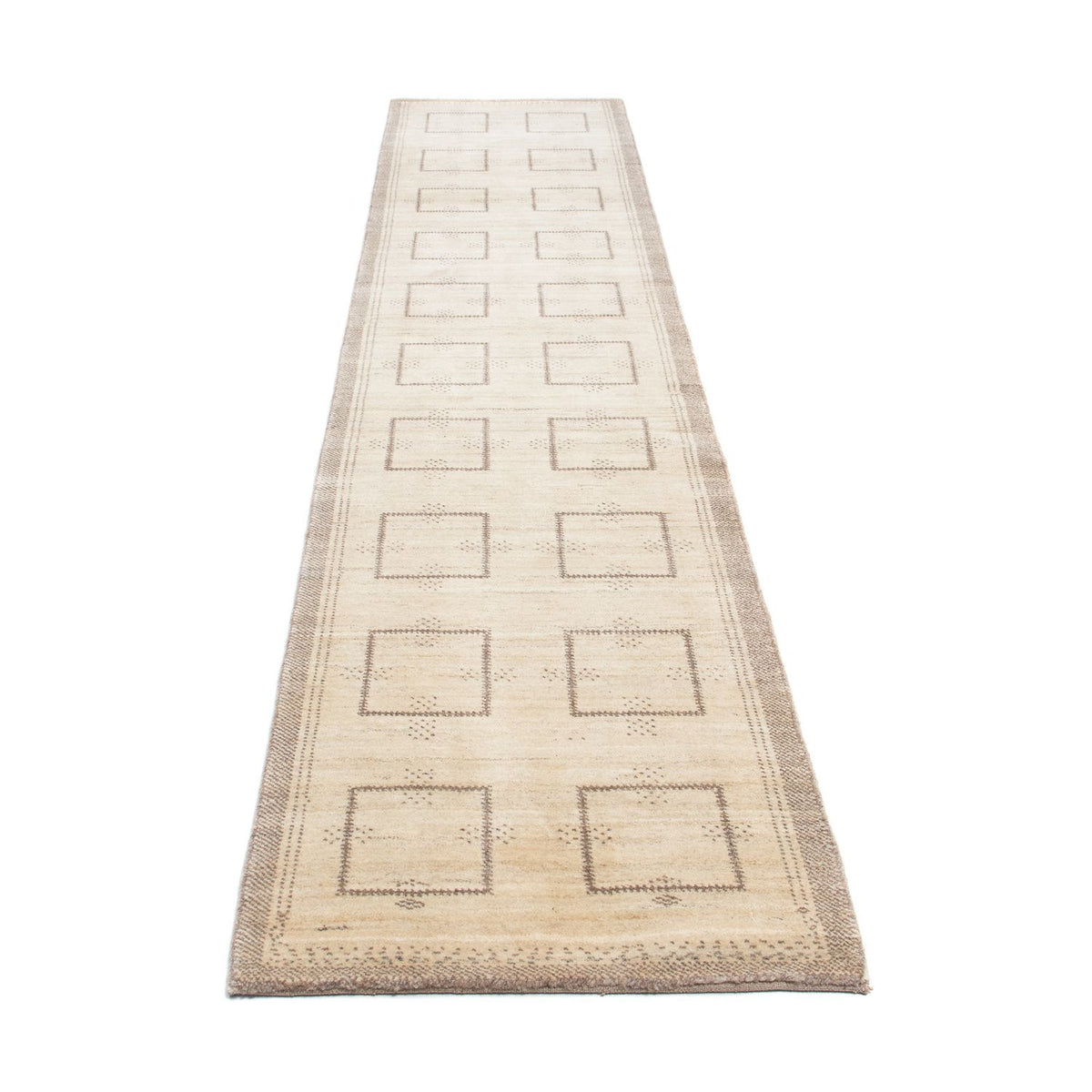 Runner Gabbeh-matta - Loribaft Persian - 345 x 75 cm - beige