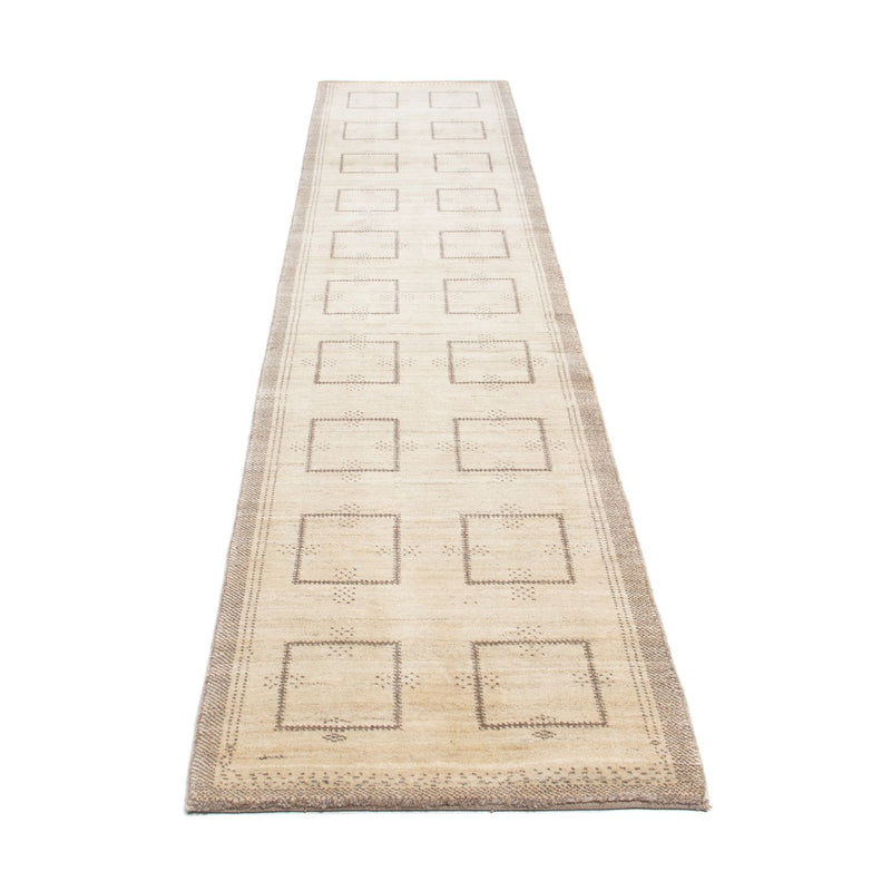 Runner Gabbeh-matta - Loribaft Persian - 345 x 75 cm - beige