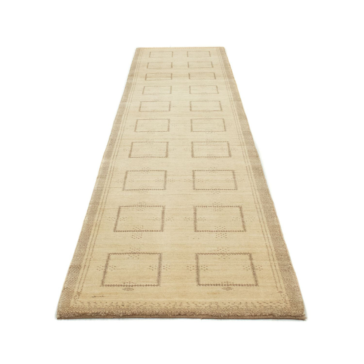 Runner Gabbeh-matta - persisk - 345 x 75 cm - beige