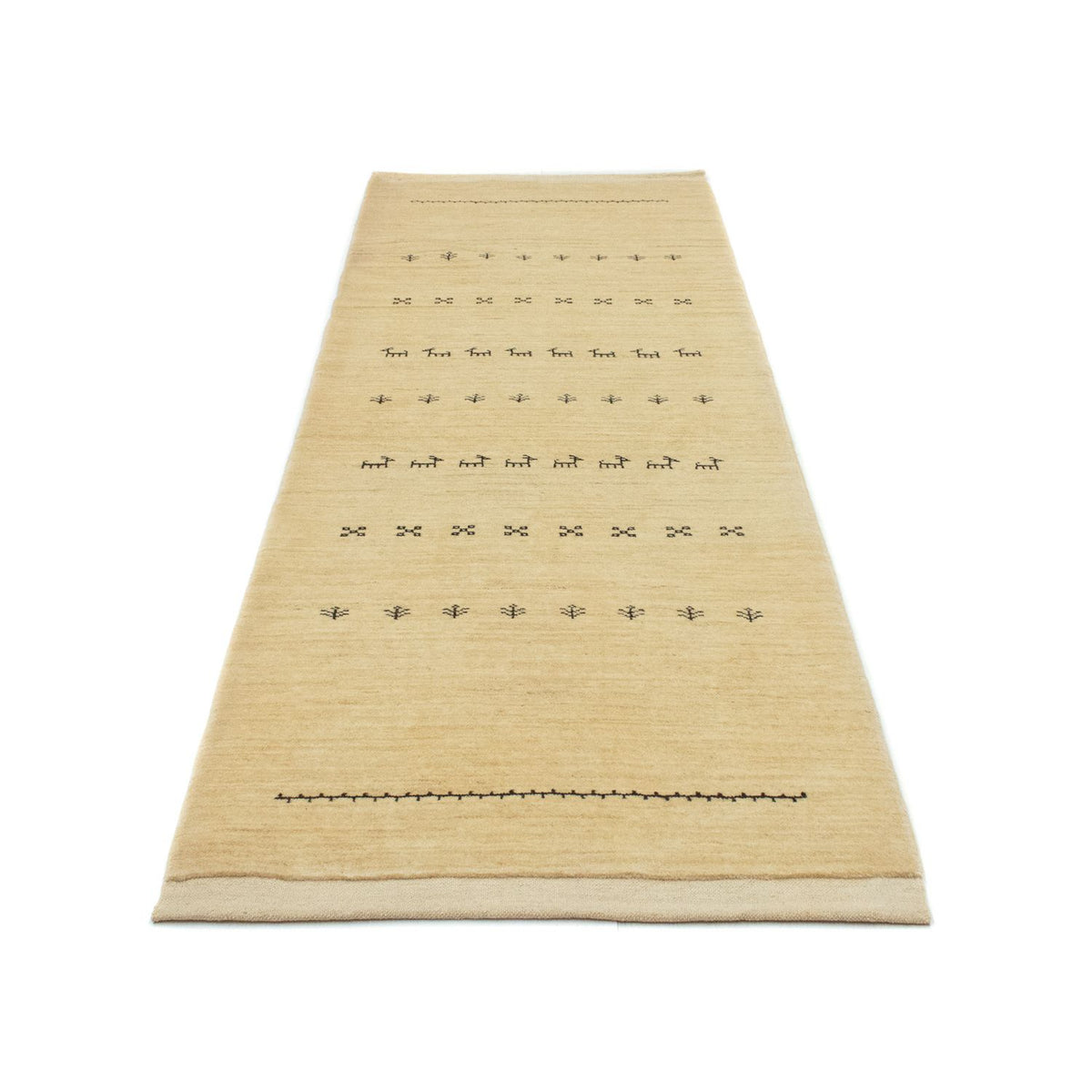 Runner Gabbeh-matta - persisk - 255 x 85 cm - flerfärgad