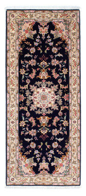 Runner Persisk matta - Tabriz - Royal - 200 x 83 cm - mörkblå