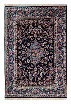 Persisk matta - Isfahan - Premium - 218 x 145 cm - mörkblå
