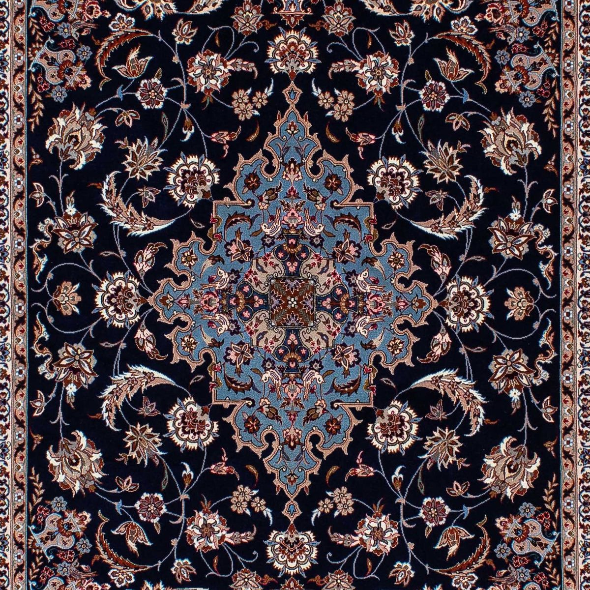 Persisk matta - Isfahan - Premium - 218 x 145 cm - mörkblå
