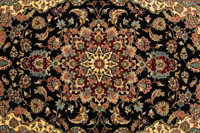 Persisk matta - Ghom - 157 x 105 cm - svart