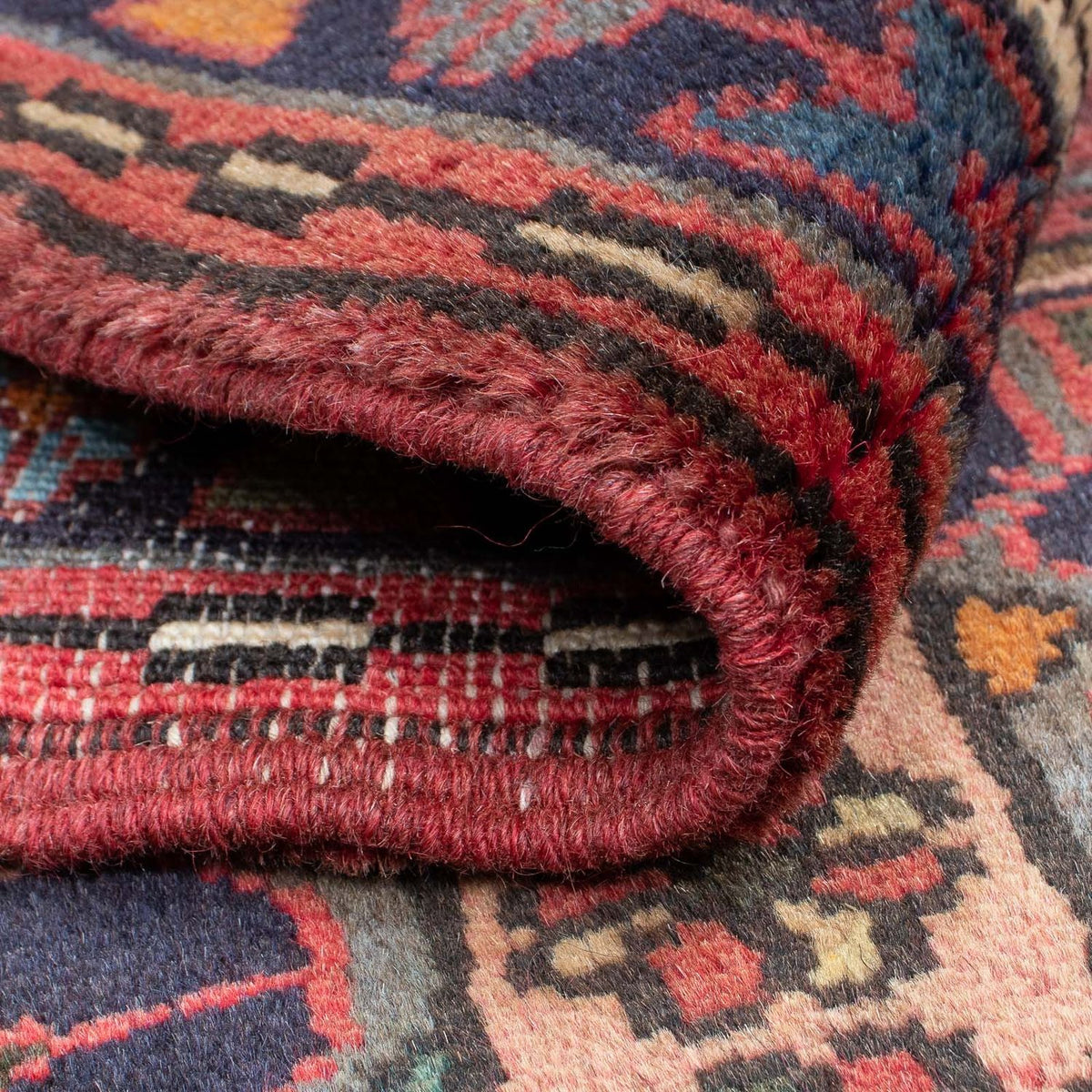 Persisk matta - Nomadic - 110 x 72 cm - mörkröd