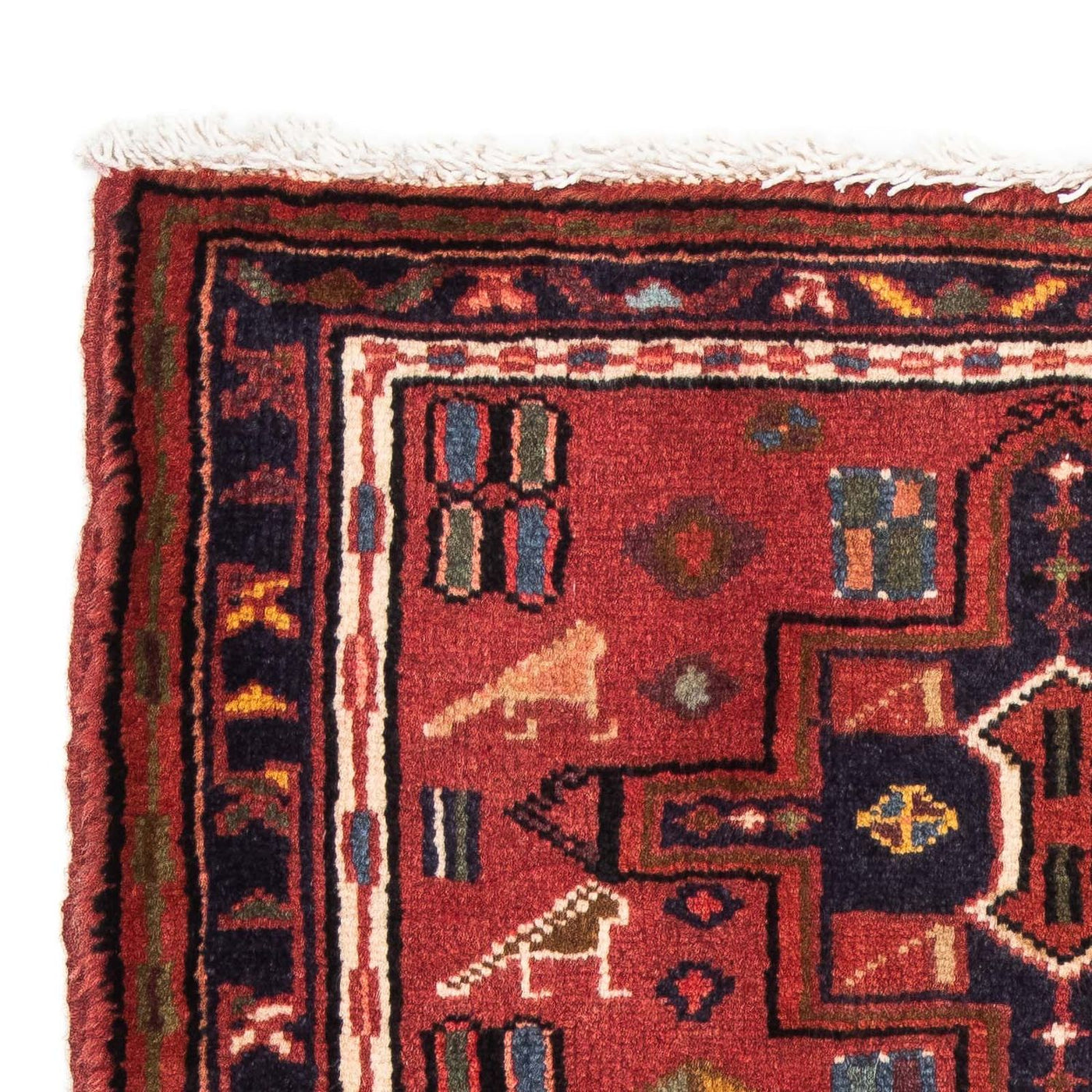 Persisk matta - Nomadic - 98 x 70 cm - mörkröd