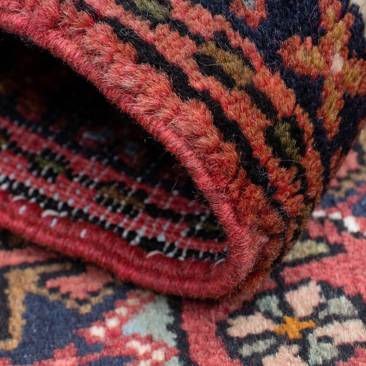 Persisk matta - Nomadic - 116 x 60 cm - mörkröd