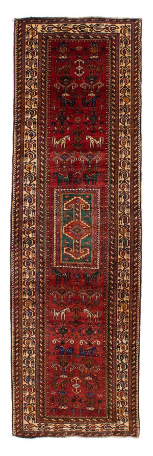 Runner Persisk matta - Nomadic - 337 x 103 cm - mörkröd