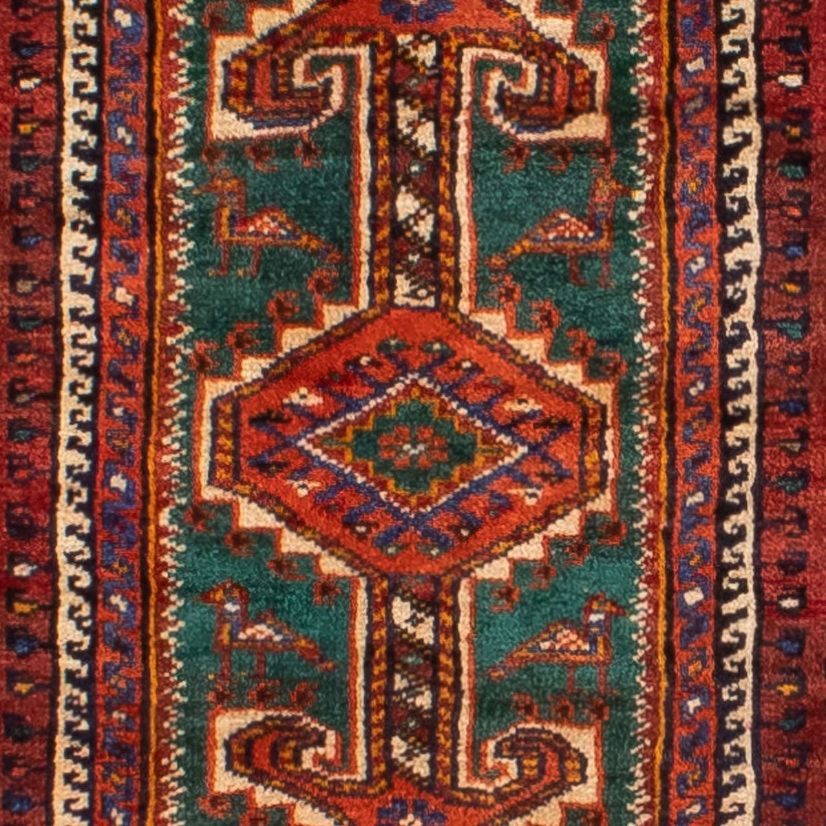 Runner Persisk matta - Nomadic - 337 x 103 cm - mörkröd
