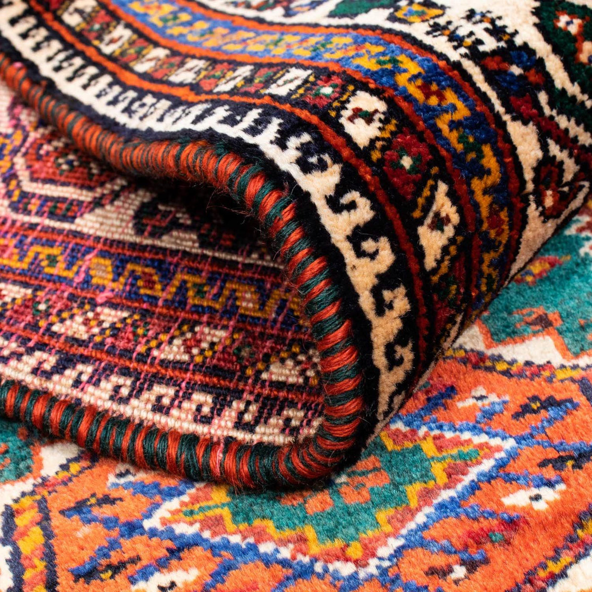 Runner Persisk matta - Nomadic - 337 x 103 cm - mörkröd