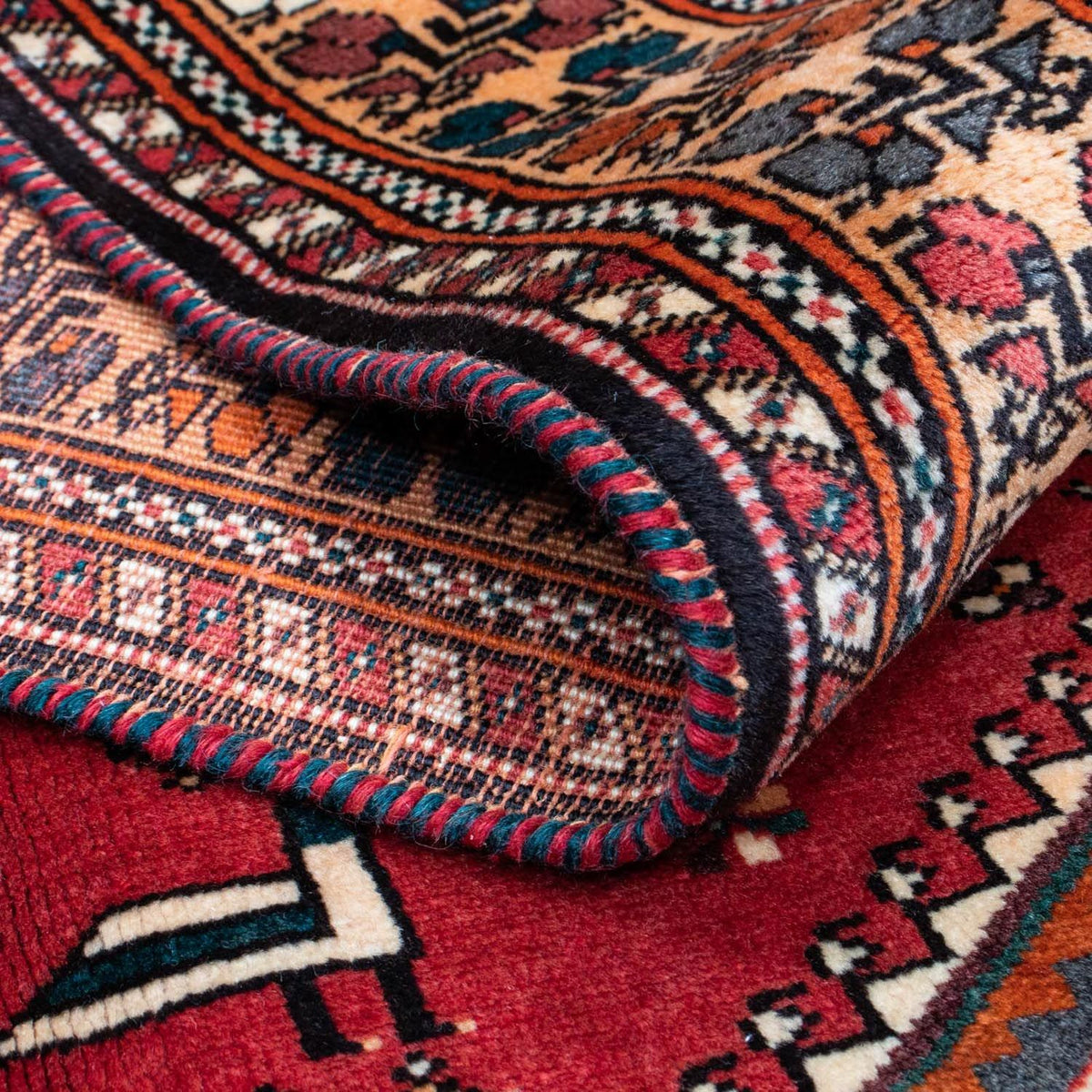 Runner Persisk matta - Nomadic - 361 x 108 cm - mörkröd