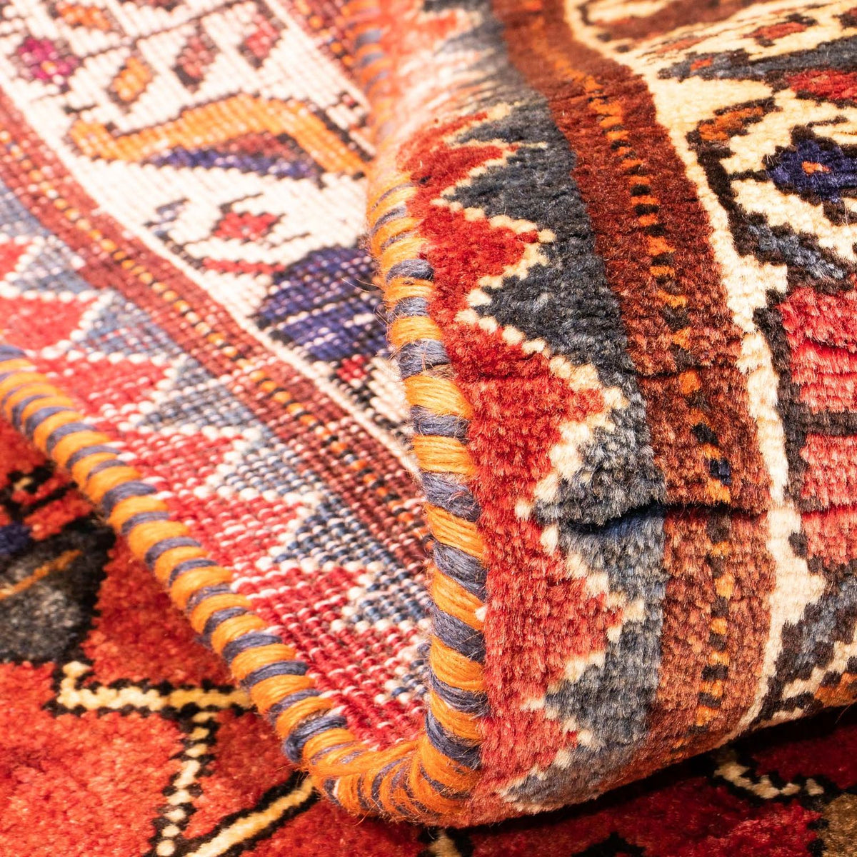 Persisk matta - Nomadic - 170 x 118 cm - mörkröd