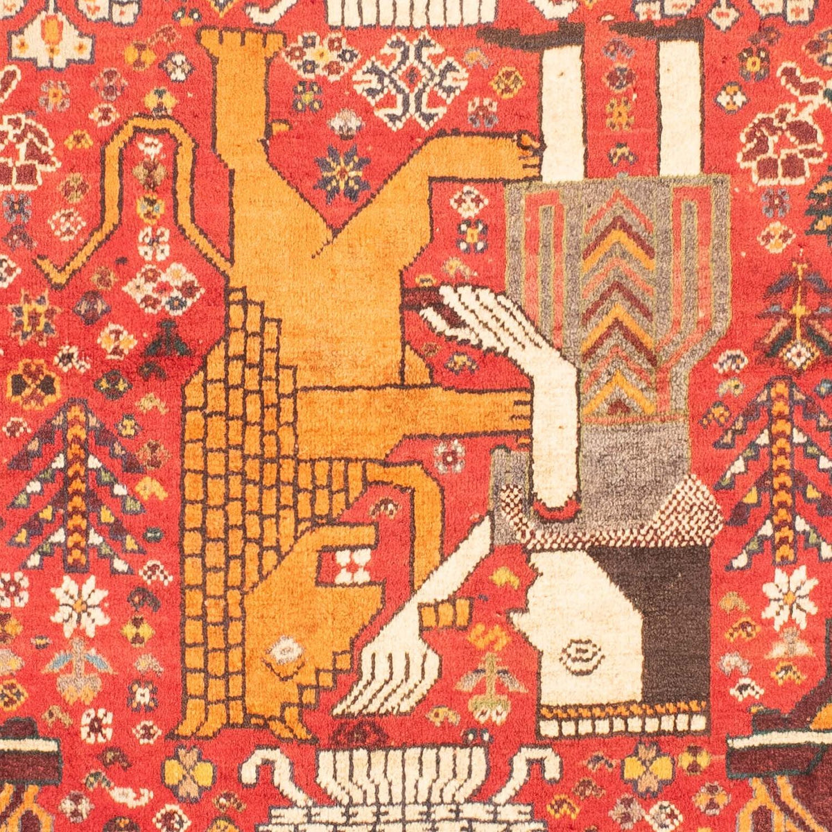 Persisk matta - Nomadic - 155 x 108 cm - mörkröd