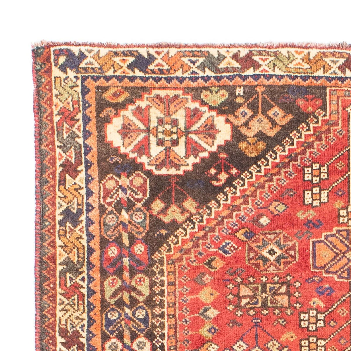 Persisk matta - Nomadic - 153 x 106 cm - mörkröd