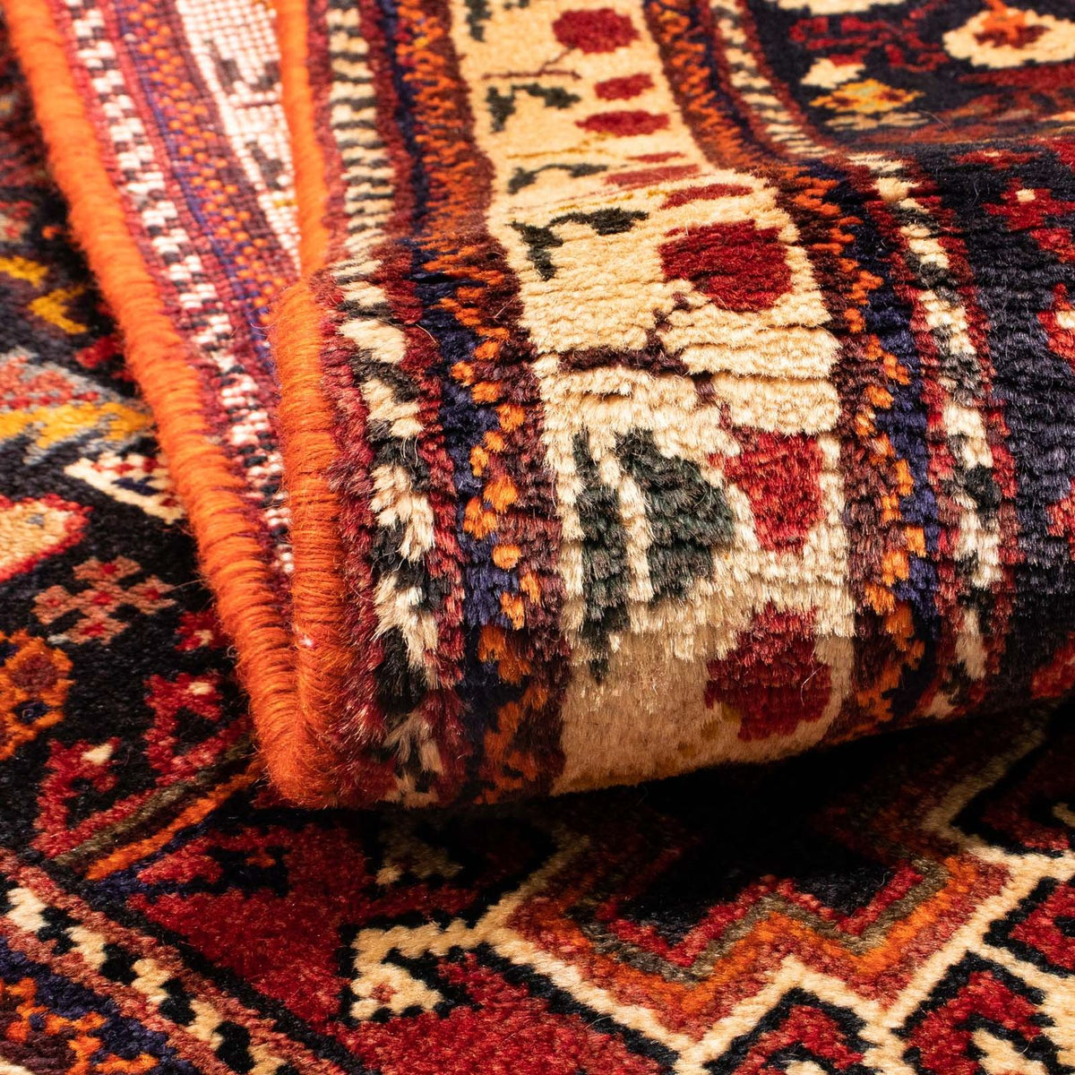 Persisk matta - Nomadic - 165 x 113 cm - mörkröd