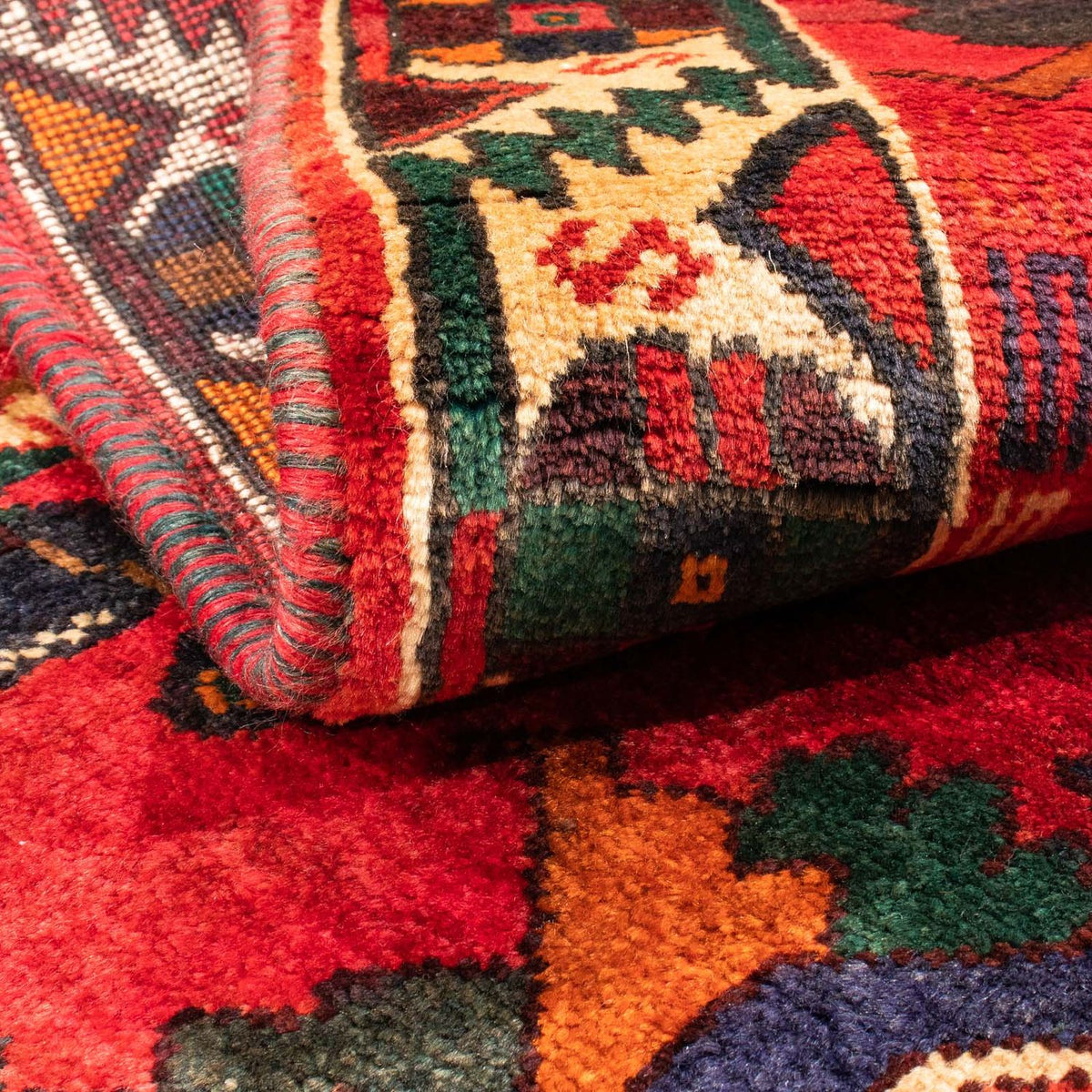 Persisk matta - Nomadic - 159 x 117 cm - mörkröd