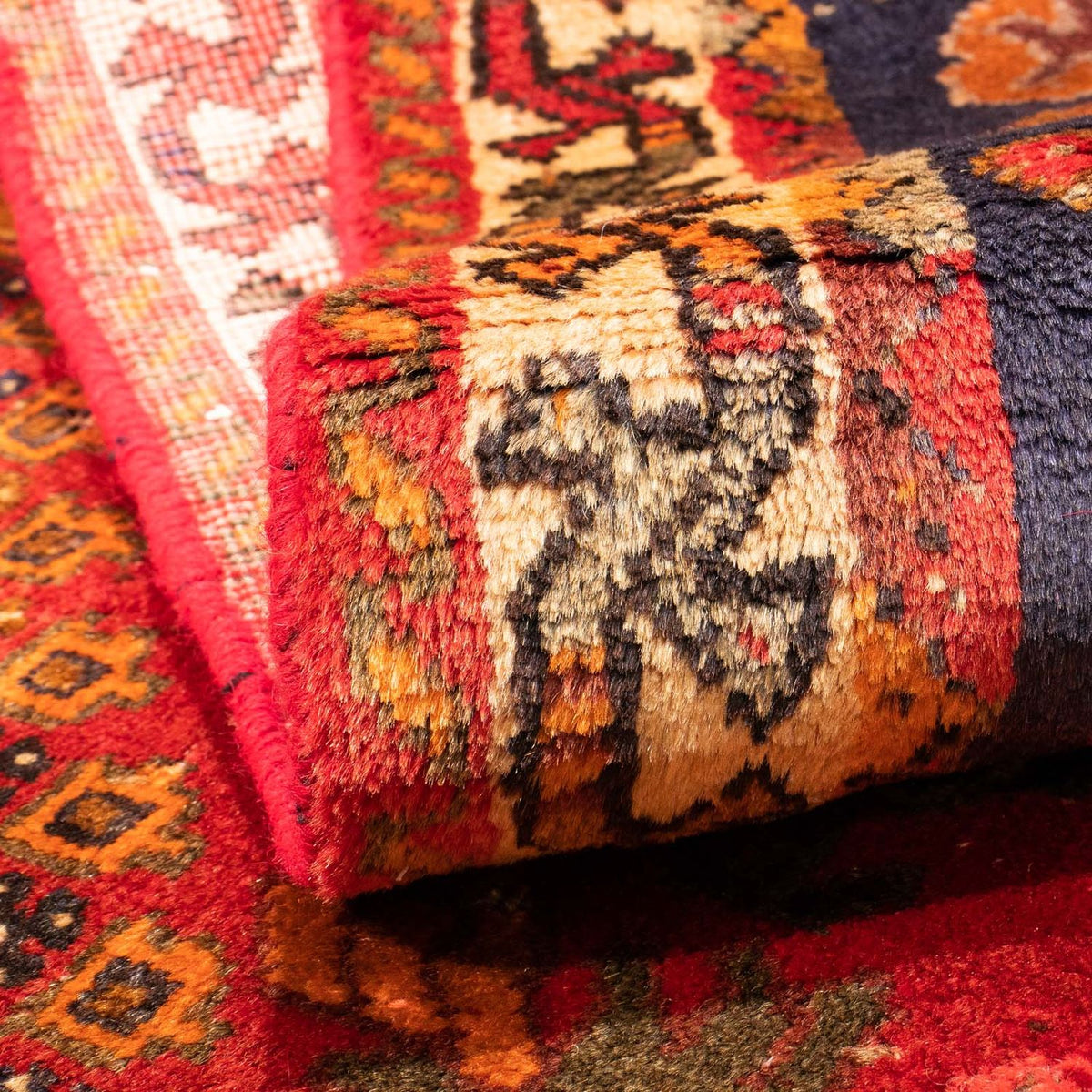 Persisk matta - Nomadic - 159 x 106 cm - mörkröd