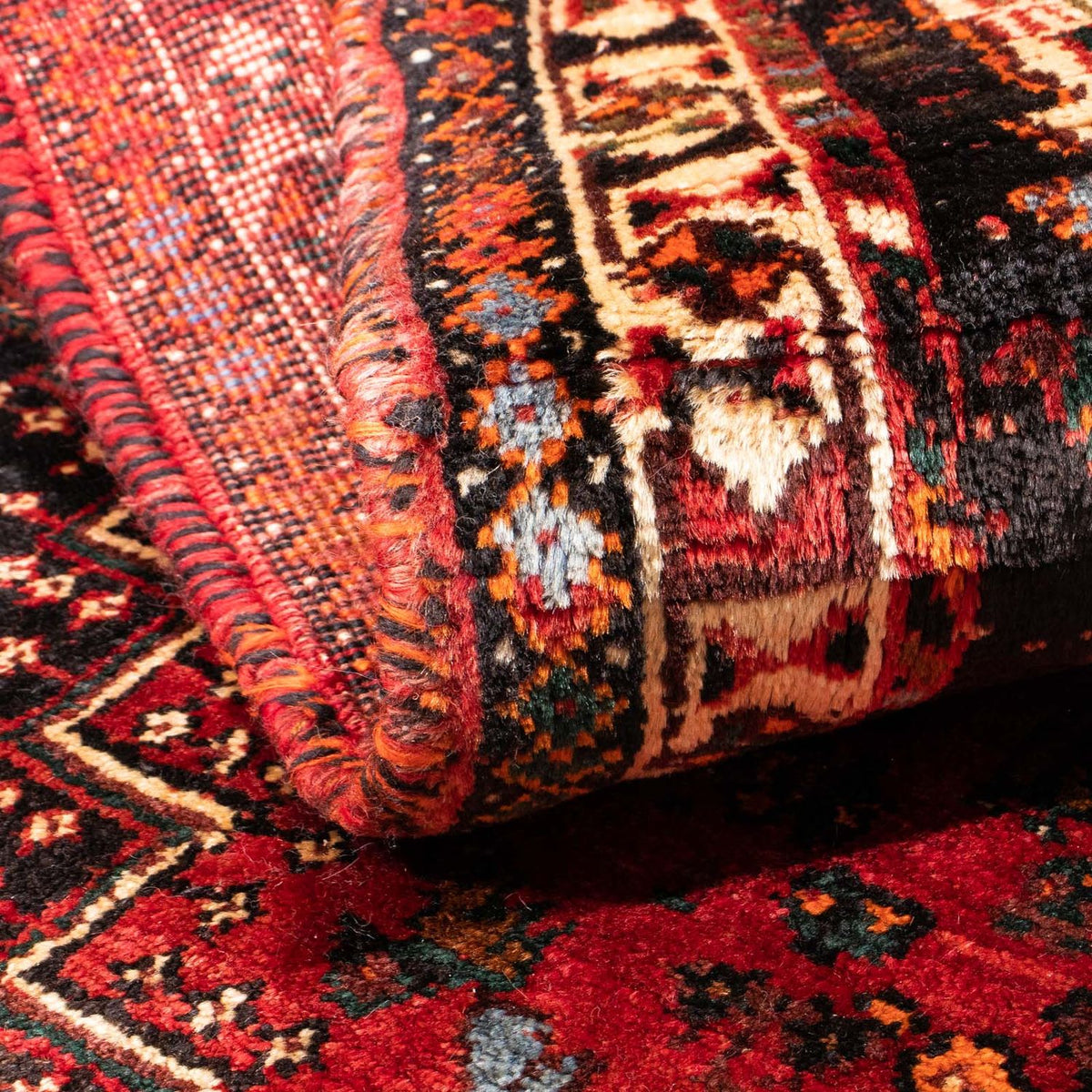 Persisk matta - Nomadic - 162 x 117 cm - mörkröd