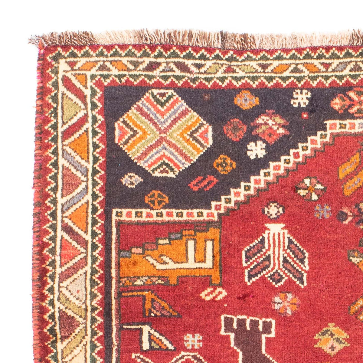 Persisk matta - Nomadic - 167 x 120 cm - mörkröd