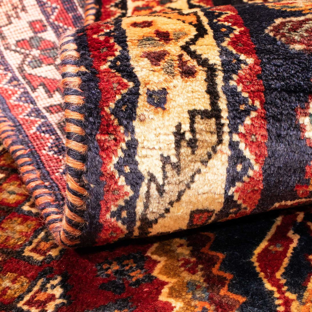 Persisk matta - Nomadic - 187 x 110 cm - mörkröd