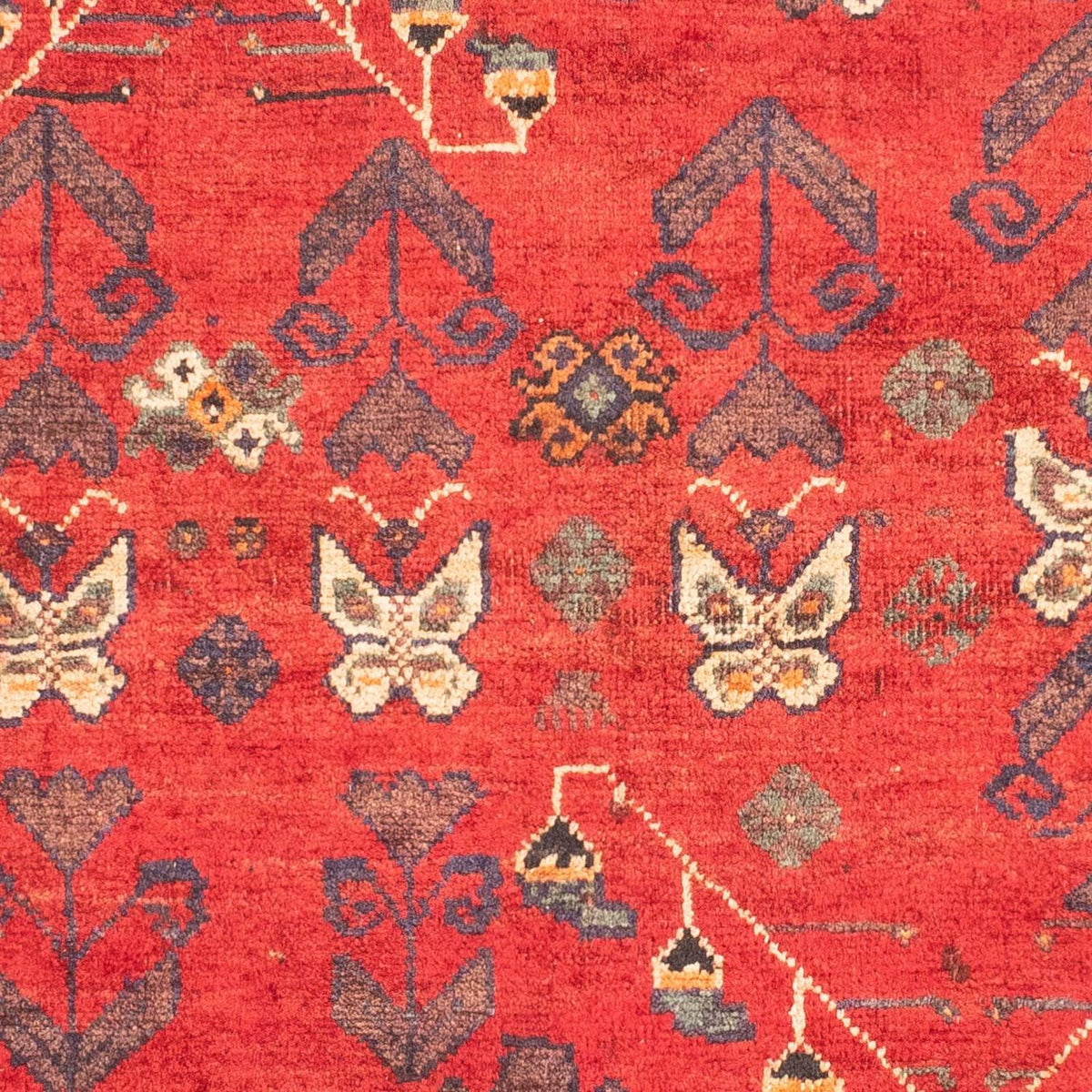 Persisk matta - Nomadic - 155 x 110 cm - mörkröd