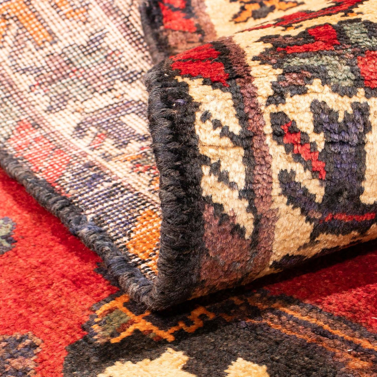 Persisk matta - Nomadic - 155 x 110 cm - mörkröd