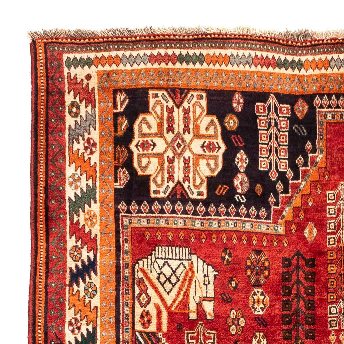 Persisk matta - Nomadic - 240 x 167 cm - mörkröd