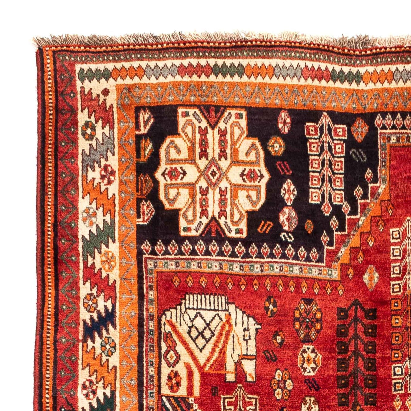 Persisk matta - Nomadic - 240 x 167 cm - mörkröd