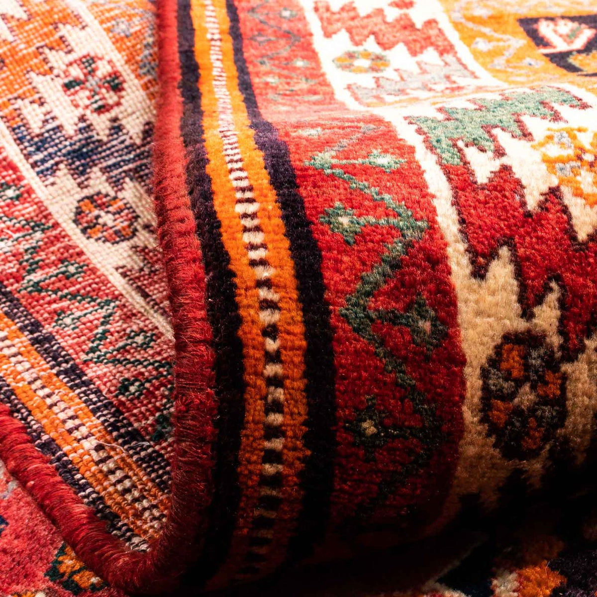 Persisk matta - Nomadic - 240 x 167 cm - mörkröd