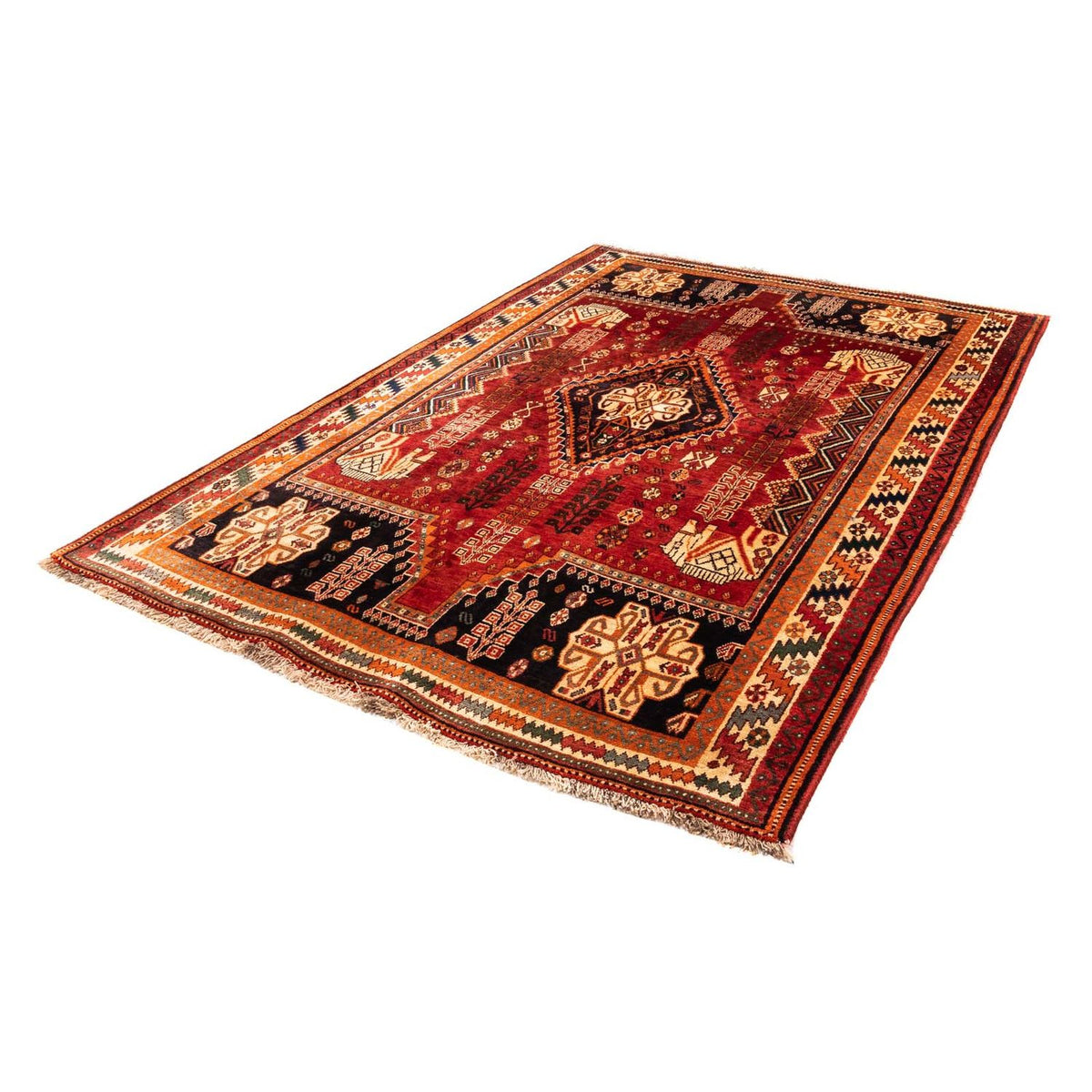 Persisk matta - Nomadic - 240 x 167 cm - mörkröd