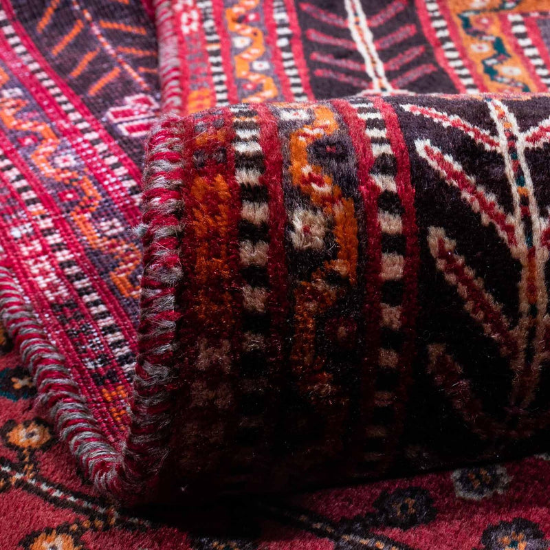 Persisk matta - Nomadic - 253 x 160 cm - mörkröd