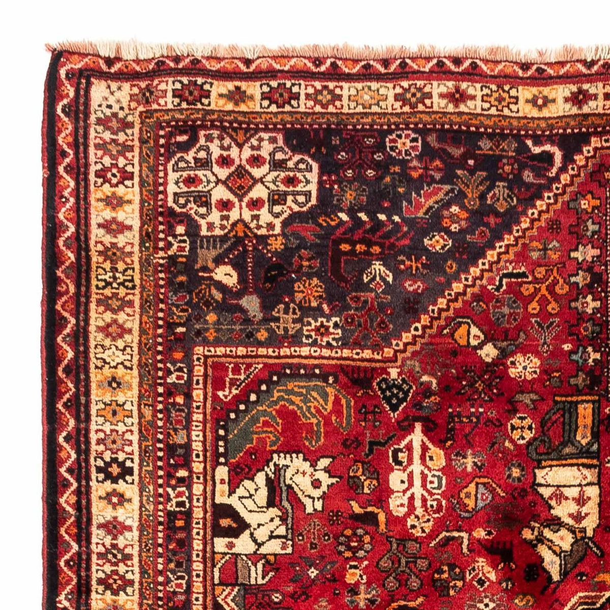 Persisk matta - Nomadic - 237 x 175 cm - mörkröd