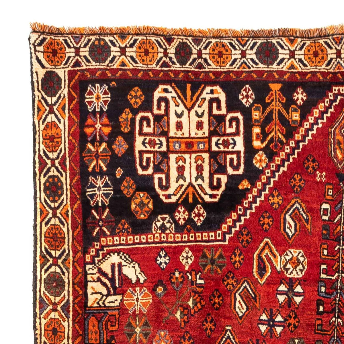 Persisk matta - Nomadic - 247 x 153 cm - mörkröd