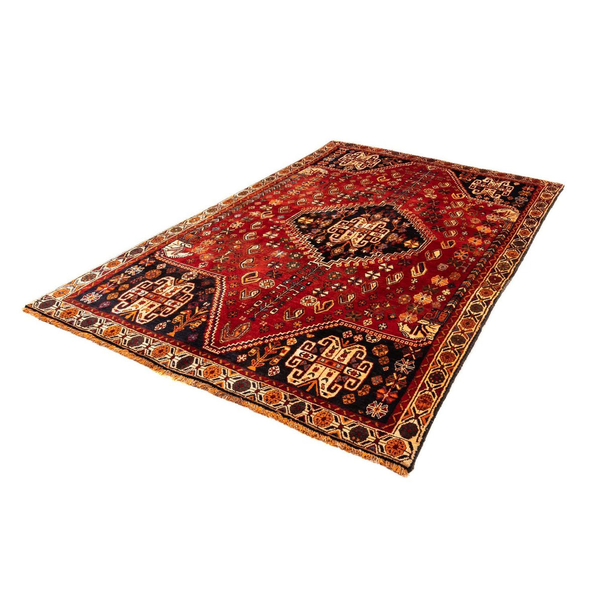 Persisk matta - Nomadic - 247 x 153 cm - mörkröd