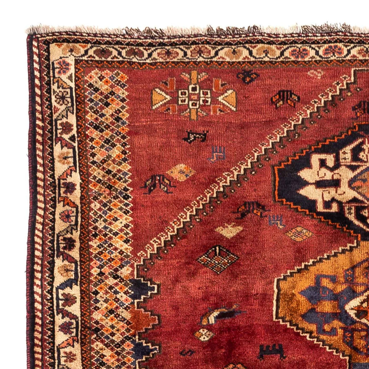 Persisk matta - Nomadic - 238 x 174 cm - mörkröd